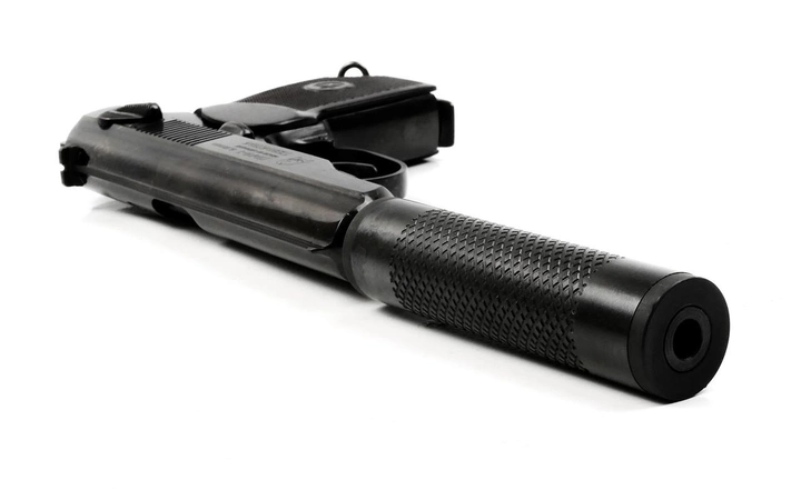 Пистолет под патрон флобера СЕМ ПМФ-1 с “боевым” магазином и удлинителем ствола - изображение 2