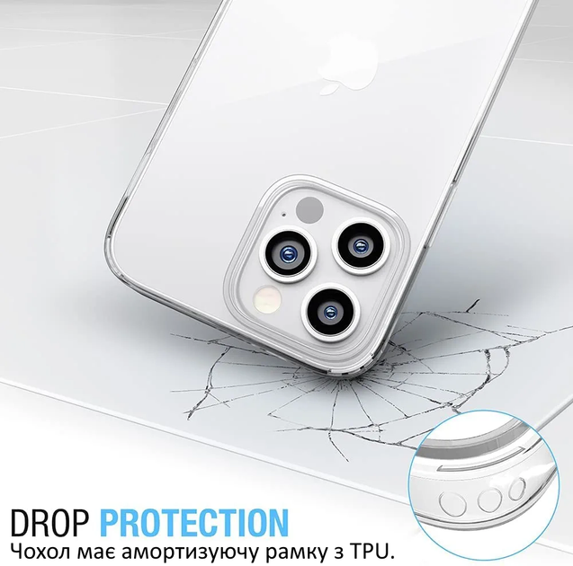 Чехол FlexGear для iPhone 14 Pro и 2X защитных стекла для экрана - Crystal Clear (500201222-X003B4QYFX) - изображение 4