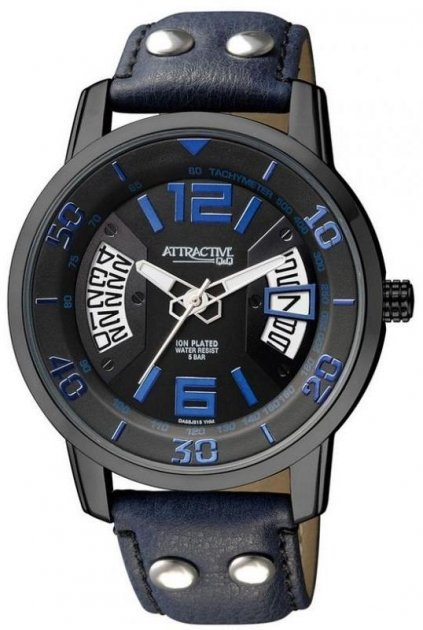 Мужские часы Q&Q ATTRACTIVE DA68J515Y Темно-синие (тахиметр) – фото ...