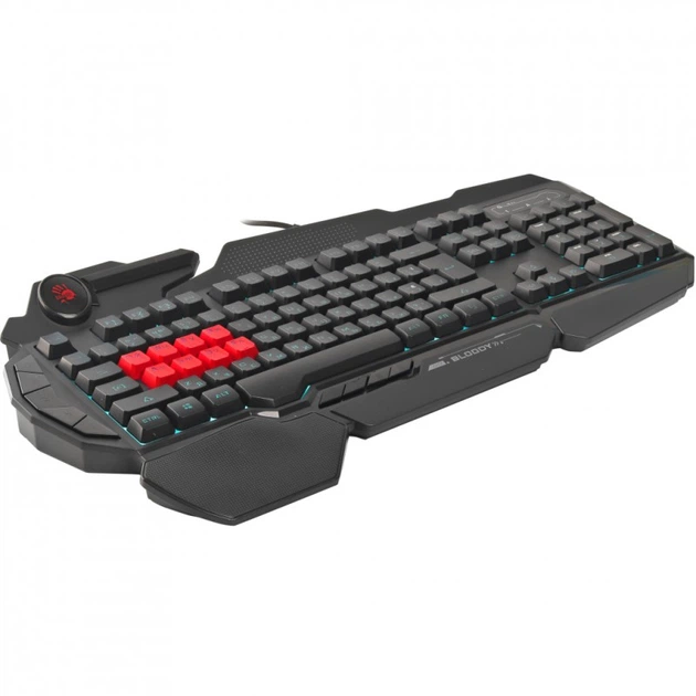 Клавіатура A4Tech Bloody B318 Black USB Black (Bloody B318 Black LK Black) - Фото 2 Клавіатура A4Tech Bloody B318 Black USB Black (Bloody B318 Black LK Black) - зображення 2