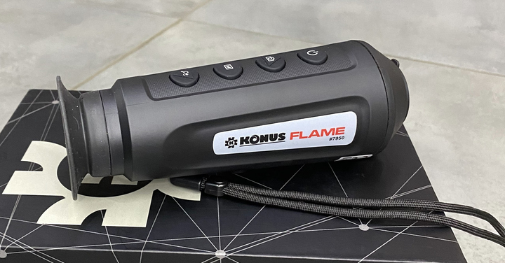 Тепловізійний монокуляр KONUS FLAME 1x-4x, сенсор 160x120, дисплей 720х540, тактичний тепловізор - зображення 2