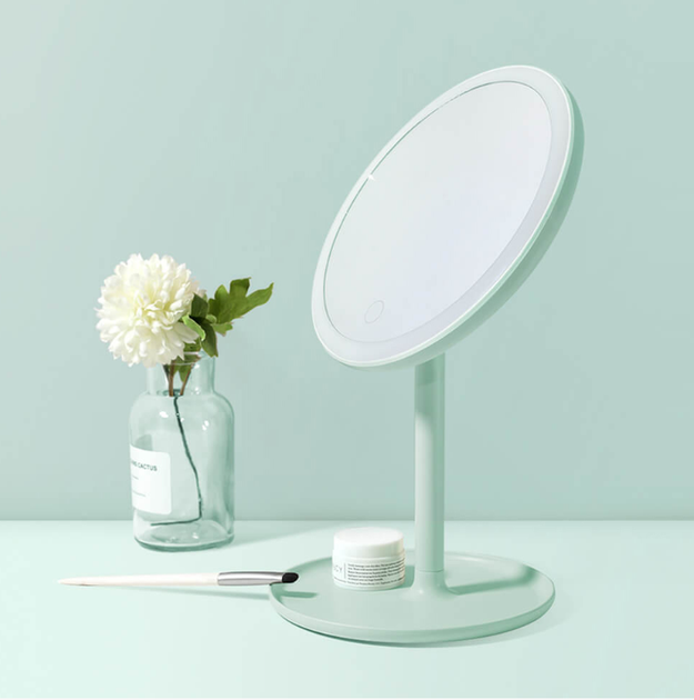 Зеркало для макияжа Xiaomi DOCO Daylight Mirror HZJ001 USB green - изображение 5