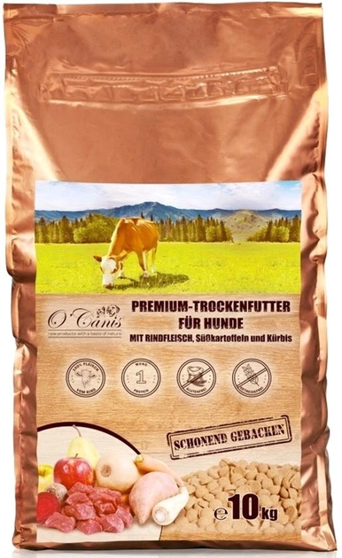 Sucha karma dla psów O'Canis Premium o smaku wołowiny 10 kg (4260118932532) - obraz 1