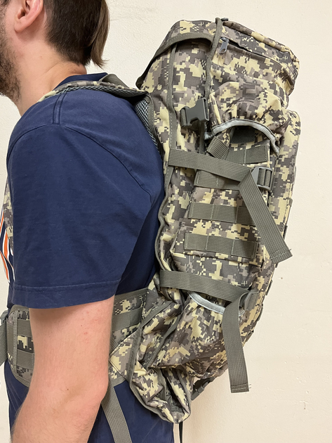 Тактичний рюкзак на 70 літрів з відділенням для зброї BPT8-70 ACU піксель - зображення 2