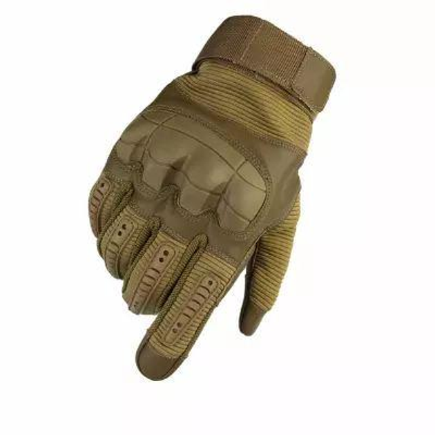 Тактичні перчатки з пальцями Gloves FF 3 койот розмір L - зображення 1