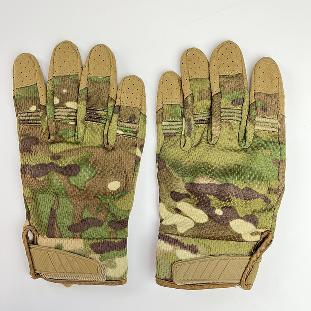 Тактические перчатки с пальцами Gloves FF 5 мультикам М - изображение 1