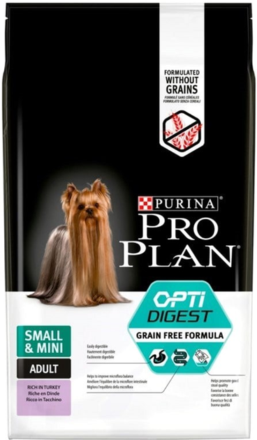 Sucha karma Purina Pro Plan Grain Free Adult Small Mini Sensitive Digestion 7 kg (7613036731256) - obraz 1