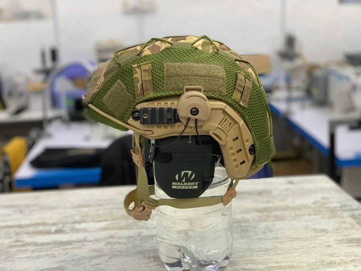 Кавер на каску ФАСТ размер M/L шлем маскировочный чехол на каску Fast ВСУ военный цвет мультикам - изображение 1