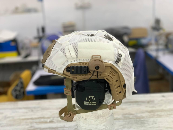 Кавер на каску ФАСТ размер S шлем маскировочный чехол военный армейский чехол на каску Fast тактический белый - изображение 1