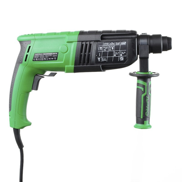Перфоратор прямий APRO 850H 2,8 Дж 850 Вт SDS+ 4850 уд/хв кейс - изображение 3