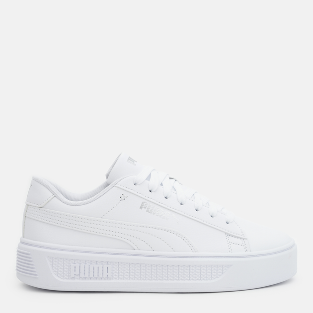 Акція на Жіночі кеди низькі Puma Smash Platform v3 39075801 38 (5UK) 24 см Puma White-Puma Silver від Rozetka