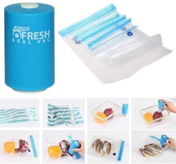 Вакуумные пакеты - упаковщик для еды Vacuum Sealer Always Fresh 6 шт - изображение 3