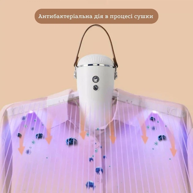 Портативна сушарка для одягу (електросушарка для білизни) Hanwei Clothes Dryer Білий (HW101CW) - зображення 8