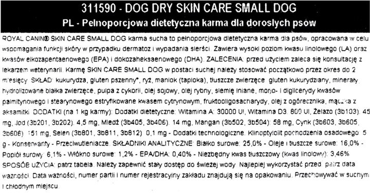 Sucha karma dla psów Royal Canin Vet S na problemy skórne 2 kg (3182550940320) - obraz 2