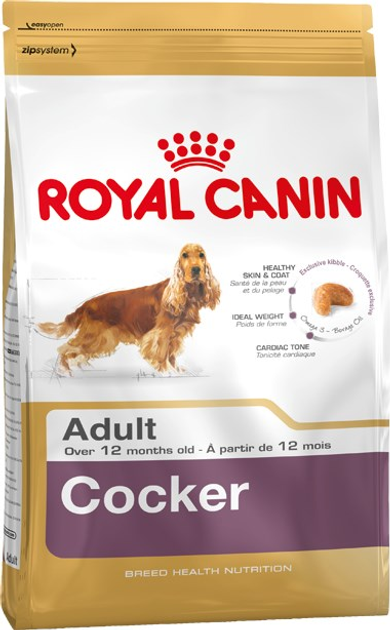 Сухий корм Royal Canin Cocker Adult Corn, Poultry, Rice 12 кг (3182550811538) - зображення 1