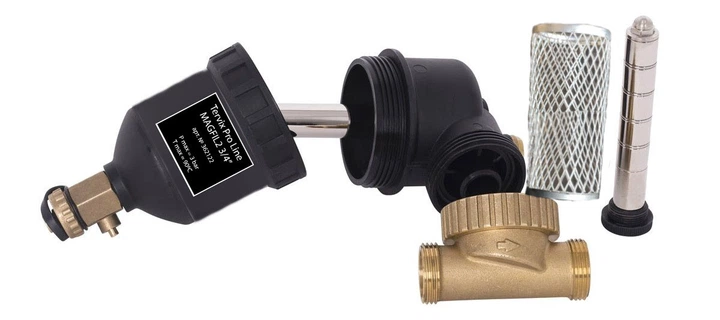 Магнитный проточный фильтр с кранами Tervix Pro Line MAGFIL2 3/4" 362122 - изображение 2