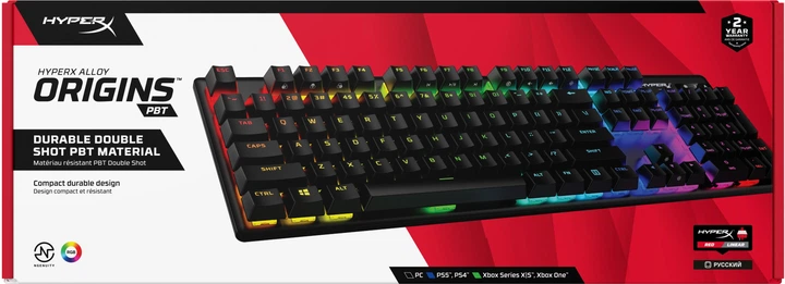 Клавіатура дротова HyperX Alloy Origins PBT HX Red USB Black