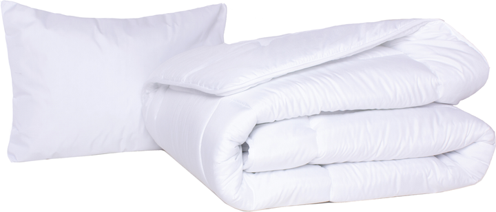 Акция на Набір Mirson №420 Eco Light White Soft Tracery Silk ковдра 172x205 + подушка м'ягка 50x70 от Rozetka