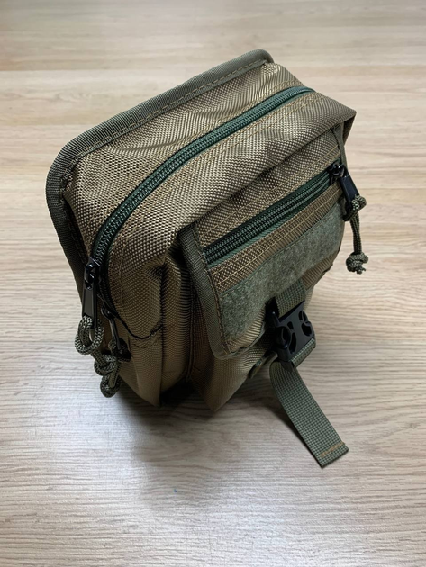 Утилитарная сумка с карманом койот. Тактический утилитарный подсумок - изображение 2