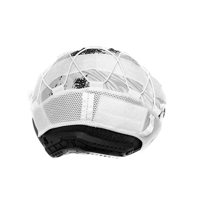 Тактический маскирующий кавер на шлем Fast белый (пятно) СО-18 M/L (на шолом Fast) - изображение 1
