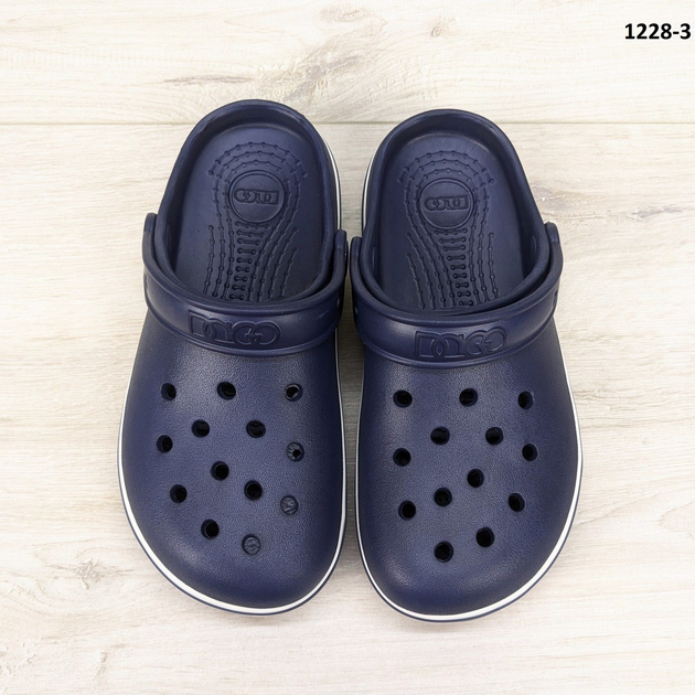 Кроксы сабо подростковые для мальчика Dago Style синие 35 р (22,3 см ...