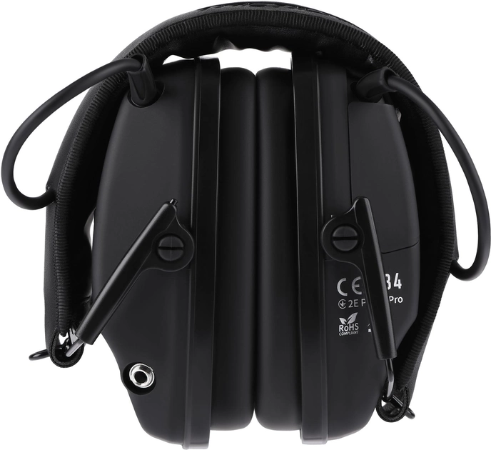 Тактичні захисні навушники 2E Pulse Pro Black NRR 22 dB активні (2E-TPE026BK) - зображення 2