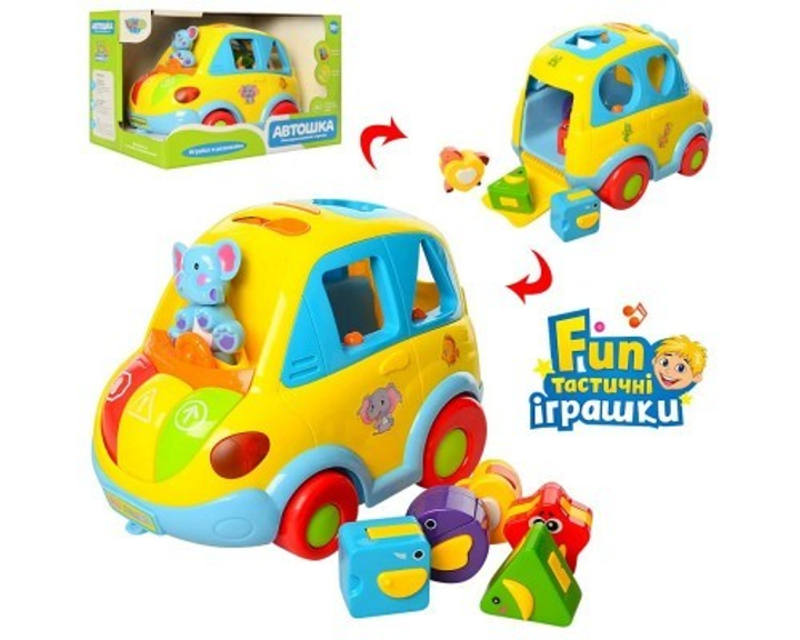 Детская развивающая игрушка Limo Toy музыкальная машинка-сортер Автошка ...