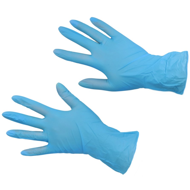 Виниловые перчатки Mercator Hybrid+ размер S синие (50 пар) - изображение 2
