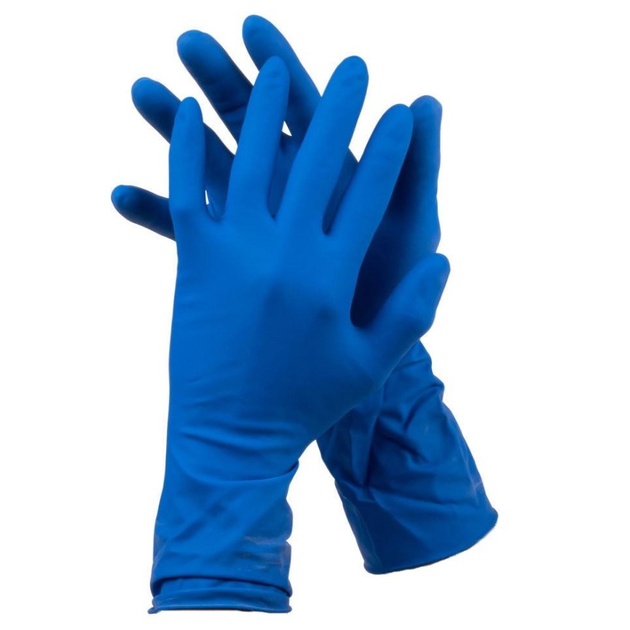 Латексные перчатки Mercator Ambulance High Risk размер S синие (25 пар) - изображение 2