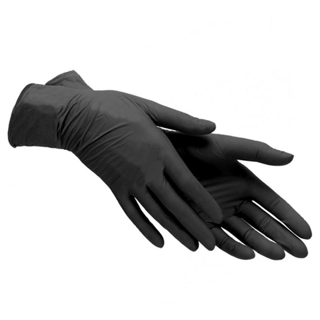 Нитриловые перчатки Mercator Nitrylex Black размер XL черные (50 пар) - изображение 2