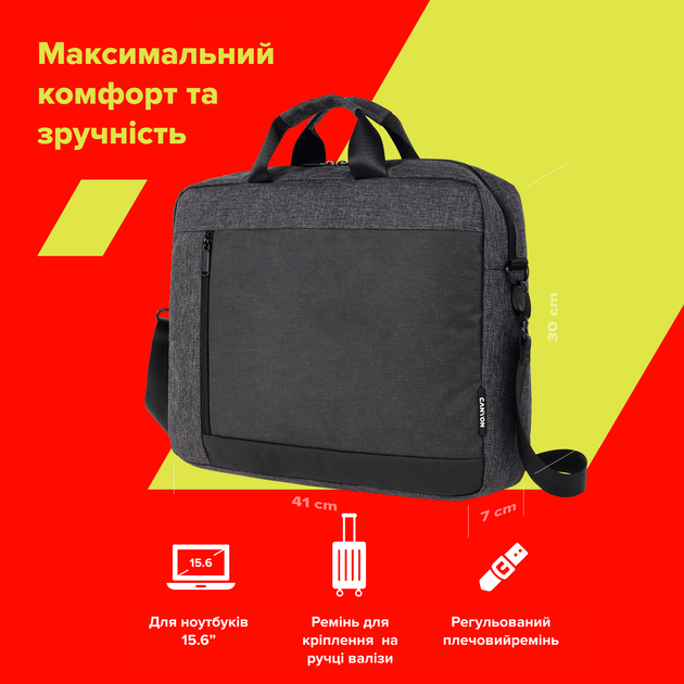 Сумка для ноутбука Canyon B-5 15.6" Gray (CNS-CB5G4) - зображення 8