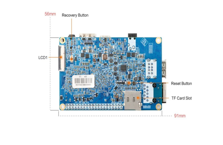 Комп'ютер одноплатний Orange Pi 4B RK3399/4GB RAM/16GB EMMC/WIFI/BT (RD059) - изображение 3