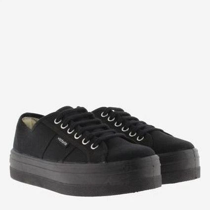 Tenisówki damskie na platformie Victoria Barcelona Lona Piso Negro 109201-10 39 25.3 cm Czarne (8433101443025) - obraz 3