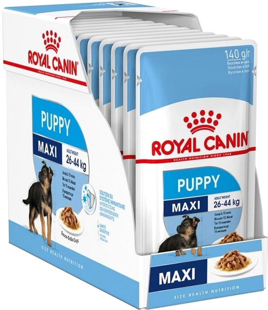 Mokra karma dla psów Royal Canin Maxi Puppy 10 x 140g (9003579008447) - obraz 1