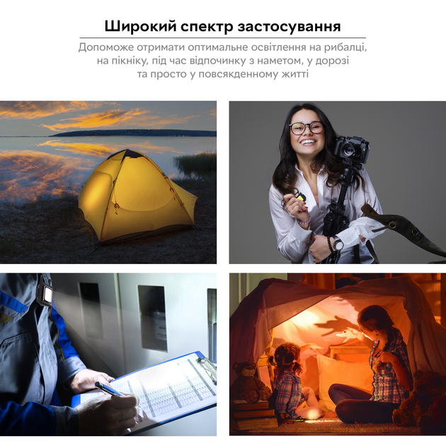 Ліхтар акумуляторний портативний RZTK Light COB - зображення 10