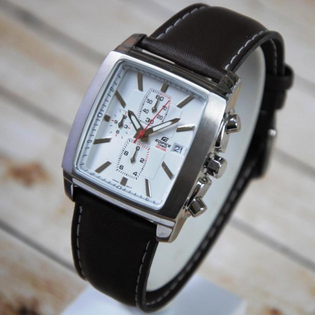 Мужские Наручные часы Casio EF-509L-7AVEF Белые/стальные с темно ...