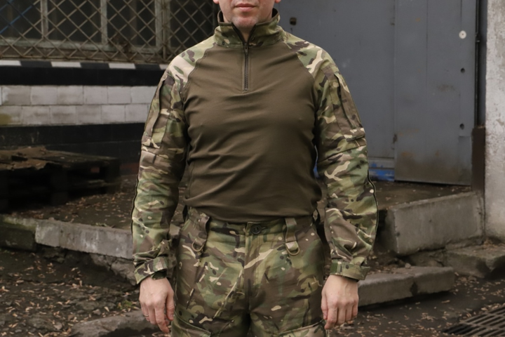 Тактичний військовий одяг. Чоловіча бойова сорочка Убакс (UBACS) з довгим рукавом мультикам розмір 64 (BEZ-2211) - зображення 2