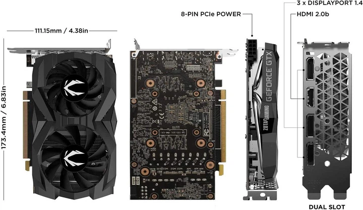 Видеокарта ZOTAC GeForce GTX 1660 Super – фото, отзывы