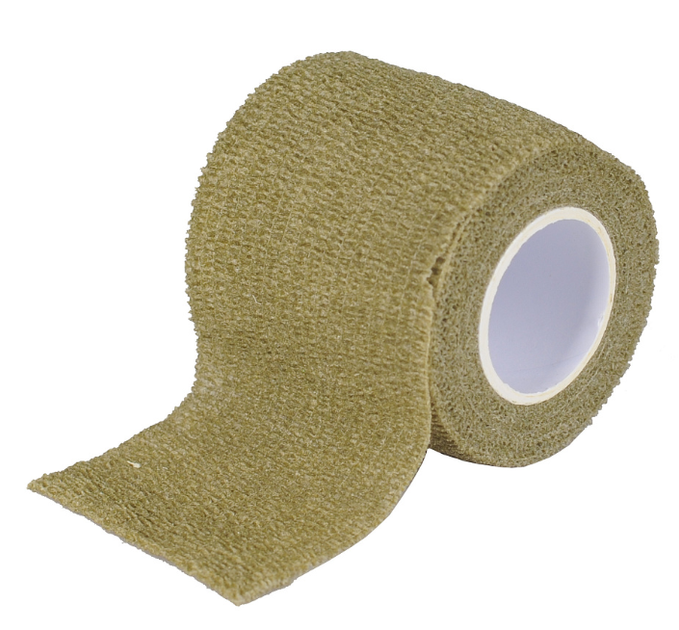 Камуфляжна стрічка для маскування зброї MIL-TEC Self Adhesive Camo Tape 5 см х 4,5 м Олива - зображення 1