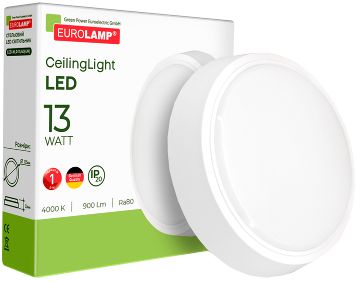 Настенно-потолочный светильник Eurolamp LED GM 13W 4000K (LED-NLR-13/40(GM)) - изображение 1