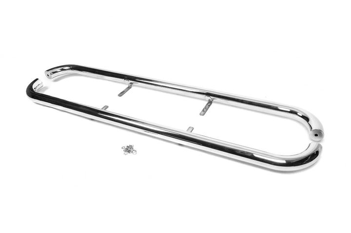 Защита боковых порогов (2 шт, нерж) для Toyota Land Cruiser 100 - изображение 2