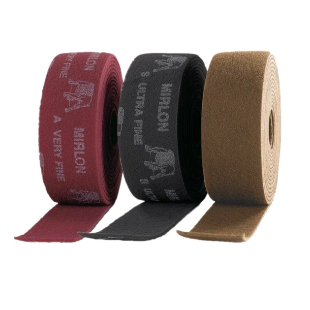 Скотч-брайт в рулоне Mirka Mirlon VF 360 115 мм x 10 м красный (1 м ...
