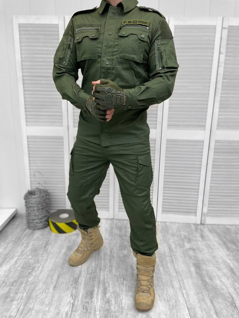 Тактичний військовий костюм M16 ( Рубашка + Штани ), Камуфляж: Олива, Розмір: L - зображення 1