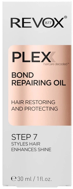 Olejek do włosów Revox B77 Plex Bond Krok 7 do regeneracji i ochrony termicznej 30 ml (5060565104952) - obraz 3