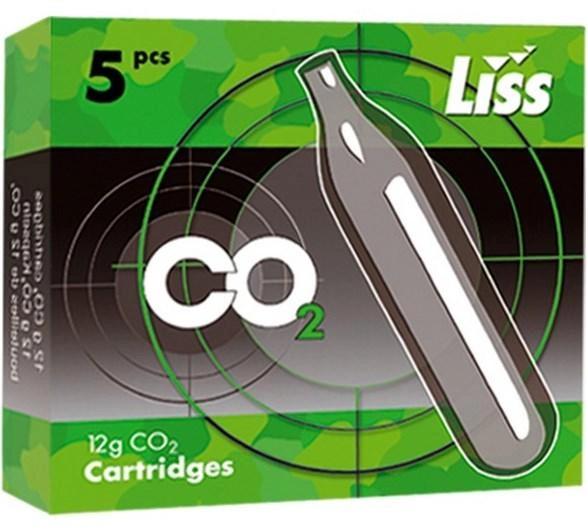 Балончики CO2 для пневматики 5 шт., LISS - зображення 1