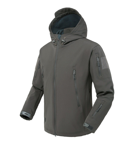 Куртка / ветровка тактическая Softshell grey (серый) софтшелл Размер M - изображение 1