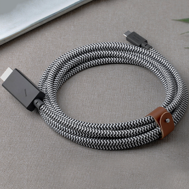 Кабель-адаптер Native Union Belt Cable 3m USB-C to HDMI, Zebra (BELT-C-HDMI-ZEB-3) - изображение 5