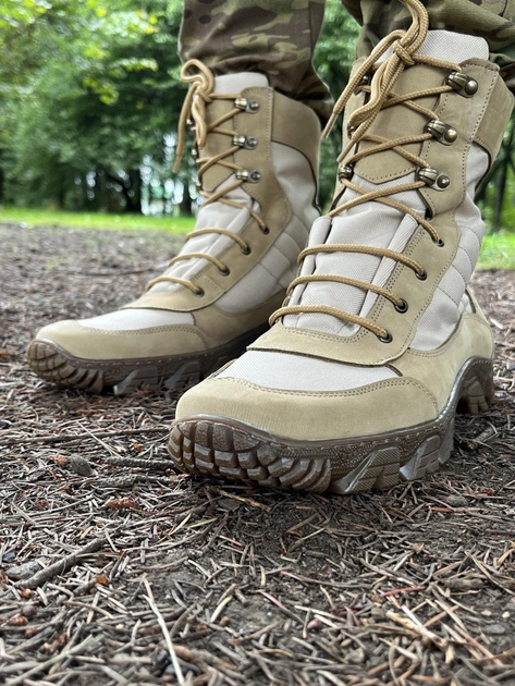 Берці тактичні чоловічі Light Boots 43 (28 см) Весна/Літо нубук та оксфорд черевики легкі (Койот) - зображення 2