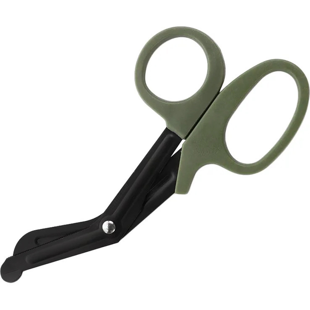Тактические ножницы медицинские изогнутые E-Tac Green - изображение 1