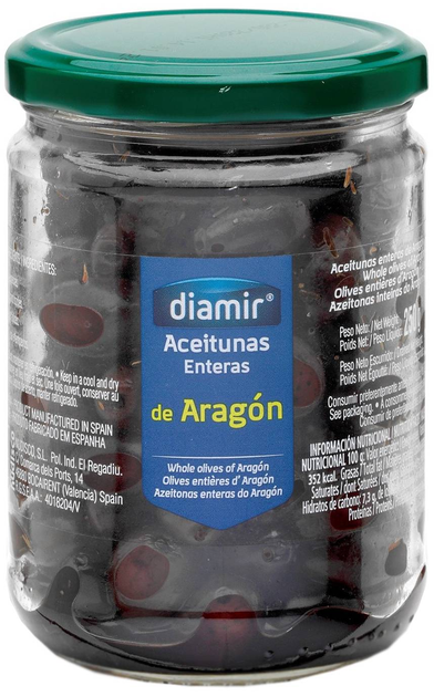 Маслини Diamir в'ялені з кісточкою (Aragon) 250 г (8436007954794) - зображення 1